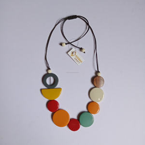 Accesorios de joyería hechos a mano mejor calidad resina Lucite latón Metal indio Collar para damas niñas cuerda clásica cuentas joyería - Product Image 6