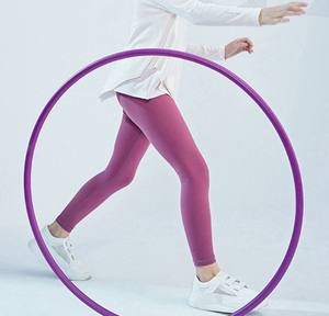 Pantalones Deportivos de Cintura Alta, 100% Algodón, Transpirables, Estilo Vintage, de Secado Rápido, Leggings para Correr, Color Sólido, para Yoga en Familia, Niñas - Product Image 4