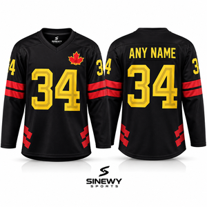 Nouveau design 2026 Maillots de hockey sur glace de haute qualité personnalisés imprimés par transfert thermique à manches courtes en tissu mesh unisexe anti-bactérien coupe ajustée - Product Image 1