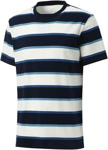 เสื้อยืดคอกลมโอเวอร์ไซส์ผ้าฝ้ายลำลองแฟชั่นไซส์ใหญ่สำหรับผู้ชาย ลายทางคลาสสิก ดีไซน์ทันสมัย ปรับแต่งได้ เหมาะสำหรับใส่ทุกวัน - Product Image 2