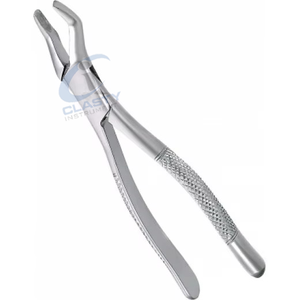 Pinzas de Extracción Dental de Acero Inoxidable con Empuñadura Moleteada, Instrumento Quirúrgico Manual Clase I, Plateado - Product Image 2