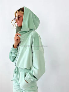 Ensemble décontracté deux pièces printemps 2026 : pantalon de jogging et sweat à capuche pour femme - Product Image 4