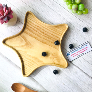 Plateau à fruits en bois, forme de feuille naturelle, bois d'acacia, finition mate durable, fabriqué au Vietnam - Product Image 4