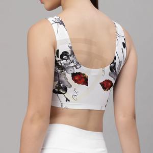 Sujetador Deportivo Transpirable de Diseño Superior para Mujer, Talla Grande, Estilo Simple, Ropa Deportiva Estampada para Yoga y Running - Product Image 4