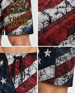 Men's Quick Dry Beach Shorts Drawstring <b>Swim</b> Trunks Mesh Lining Flag Print <b>Board</b> Shorts Custom Logo - Product Image 5