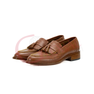 Chaussures pour hommes faites à la main de haute qualité, chaussures décontractées d'extérieur, chaussures en cuir à enfiler, mocassins à bout rond de grande taille - Product Image 1
