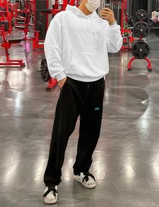 <b>Pullover</b> <b>Men</b> Hoodie Solid Plain Custom Hooded Sweatshirt Heavyweight Fleece Hoodie Kangaroo Pocket 100% Cotton Blend Relaxed Fit - Product Image 3