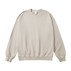 เสื้อสเวตเชิ้ตผ้าฝ้ายออร์แกนิค 100% ทรงปกติ คอวี แต่งขอบยางยืด ล้างสีแบบแอซิดวอช ปักโลโก้ตามสั่ง สำหรับฤดูหนาว - Product Image 4