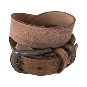 Ceintures habillées pour hommes en cuir véritable CUSTOM pour costumes, jeans et uniformes avec boucle à ardillon simple en acier 56 mm x 34 mm, conçues aux États-Unis - Product Image 5