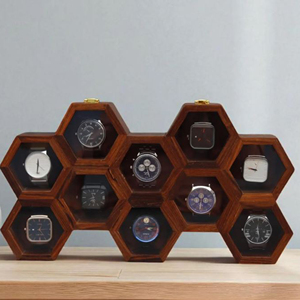 Caja de Almacenamiento de Relojes de Bambú Premium, Caja de Madera para Colección de Relojes de Hombre de AYAANS - Product Image 1