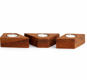 Porte-bougie en bois de qualité supérieure pour mariages, événements festifs, fêtes et cadeaux – Support à bougie tendance pour la maison, les restaurants et les tables. - Product Image 1
