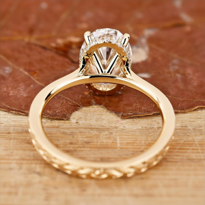Oval Cut Diamond Engagement <b>Ring</b> Vintage <b>Silver</b> Prong Setting Emerald Accent Bridal <b>Ring</b> for Women - Product Image 3