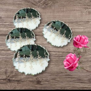 Best Selling Handmade Luxury Resin <b>Coaster</b> Set Colorful Eco-Friendly Non-Toxic Lightweight <b>Drink</b> Mats Durable Waterproof Home - Product Image 6