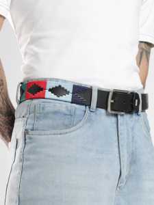 Ceinture Polo en Cuir Véritable Personnalisée Faite Main Style Argentin avec Coutures en Fil Ciré pour Hommes LBP-0033 - Product Image 2