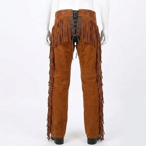 Men's Western Stylish Half <b>Chaps</b> Plain Design And Custom Pockets Style Suede Leather <b>Chaps</b> Traditional Western Suede <b>Chaps</b> - Product Image 2