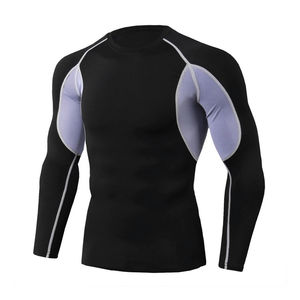 T-shirt de compression MMA uni de qualité supérieure à manches longues pour hommes – Vente en gros, personnalisable, élégant et vierge, t-shirt de compression MMA de haute qualité - Product Image 4