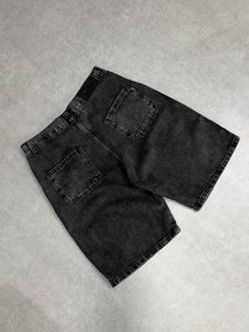Shorts de Mezclilla de Corte Holgado Personalizados, Shorts de Algodón Lavado Premium con Estampado Gráfico, Shorts Casuales de Estilo Urbano con Lavado Vintage - Product Image 2