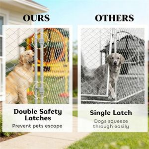 Cuccia e Gabbia per Cani da Esterno in Argento, Casette e Mobili per Animali Domestici - Product Image 3