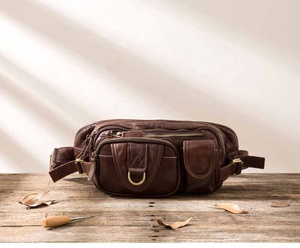 Bolso Bandolera de Piel Auténtica para Hombre, Estilo Vintage, para Viaje, Moda, Mensajero, de Hombro - Product Image 3