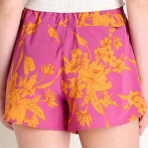 Women's Mid Waist Floral Printed Shorts With Pockets <b>Elastic</b> Waist Casual Style Breathable Knitted Cotton - Product Image 5