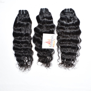 Indian Remy Virgin Human Hair Deep Wave Machine Double Weft Bulk 100g Chemical Free Single Drawn Ends Extensions <b>Polybag</b> - Product Image 6