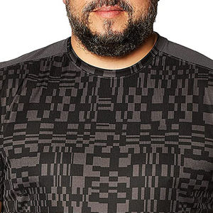 Men’s Geometric Print T-<b>Shirt</b> Short Sleeve Crew Neck Casual Polyester Knit Top Regular Fit Breathable Lightweight Fashion - Product Image 3
