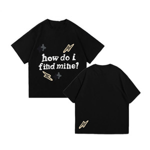 เสื้อยืดผู้ชายผ้าฝ้าย 100% ทรงหลวม พิมพ์ลายคุณภาพสูง 210 GSM สีดำ ลายพิมพ์นูน ออกแบบโลโก้ได้ ใส่สบาย - Product Image 1