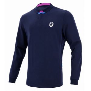 Navy Blue Rugby Jersey Long Sleeve Men's Team Shirt Sports Uniform Match Training Wear <b>Athletic</b> Performance Apparel Outdoor Game - Product Image 1