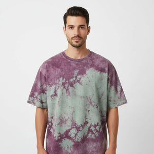 Camiseta Personalizada 100% Algodón Lavado al Ácido, Estilo Oversize con Hombros Caídos y Mangas Cortas, Ropa Casual Urbana, Fabricante Mayorista - Product Image 1