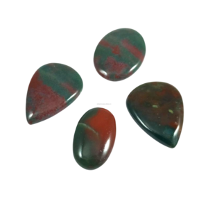 Pierres précieuses d'agate sanguine naturelle Radha Arts, vertes et rouges, 20-35 mm, formes variées, polies à la main, pour la fabrication de bijoux - Product Image 3