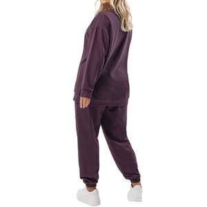 Conjunto de Sudadera Oversize y Pantalones Deportivos para Mujer, Chándal Casual de Dos Piezas, Conjunto para Descansar, Venta al por Mayor, OEM, Logotipo Personalizado - Product Image 4