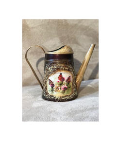 กระป๋องน้ำชุบสังกะสีทำด้วยมือพิมพ์ลายพรีเมียมรายละเอียดที่สมบูรณ์แบบสำหรับสวนในบ้านที่หรูหราและพืชที่มีความซับซ้อน - Product Image 4