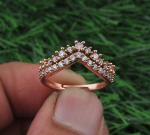 Bague Solitaire Classique Bohème Faite à la Main en Argent Sterling 925 avec Sertissage Clos et Pierre Précieuse CZ Taille Brillant Certifiée pour Mariage et Fêtes - Product Image 3