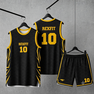 Ensemble d'uniformes de basketball personnalisés sublimés, design étoile USA, maillot et short respirants pour équipe, kit de sportswear OEM ODM - Product Image 1