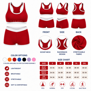 Conjunto Deportivo Ligero HMR Sisterhood Sorority, Sujetador Deportivo y Pantalones Cortos de Cintura Alta, Ropa Deportiva Transpirable y Elástica, Conjunto de 2 Piezas - Product Image 6