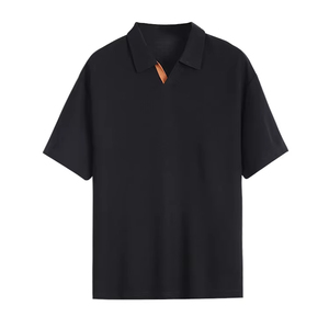 เสื้อโปโลคอวีสีเข้าชุด แขนสั้น รุ่นใหม่ สำหรับผู้ชาย เสื้อยืดฤดูร้อน - Product Image 1