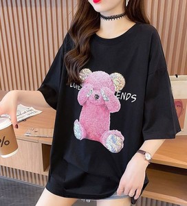 T-shirts graphiques décontractés pour femmes, vente en gros directe d'usine, pas chers, manches courtes, coupe ajustée, nouveau design, 100% coton, anti-plis - Product Image 2