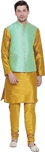 Men Traditional Shalwar Kameez Elegant Plain Style Soft Fabric Comfortable Outfit For Office Wear - Product Image 3