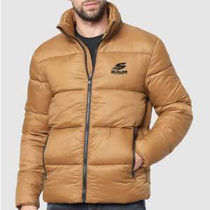 Chaqueta de Invierno Acolchada para Hombre, Cómoda y Duradera, con Cuello Alto y Logotipo Frontal, Ideal para Aventuras de Fin de Semana y Estilo Urbano Informal - Product Image 1