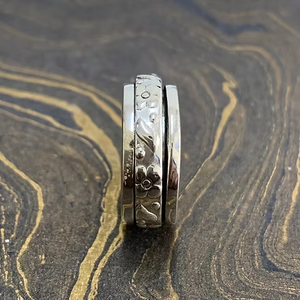 Unisex <b>Silver</b> <b>Spinner</b> <b>Ring</b> Lightweight & Comfortable For Everyday Wear Plain Fine Jewelry - Product Image 2