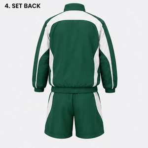 Conjunto de Chaqueta Cortavientos y Pantalones Cortos de Verano para Hombre, Ligero, Transpirable, para Entrenamiento Atlético, Running, Gimnasio, Ropa Deportiva Personalizada OEM - Product Image 2