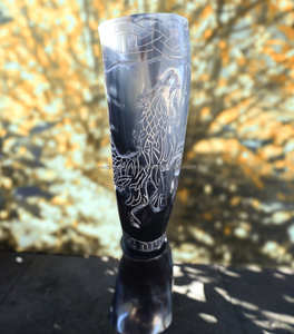 Cuerno para beber artesanal natural personalizado para aficionados a la cerveza y el hidromiel - Product Image 2