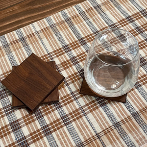 Ensemble de dessous-de-verre carrés en bois pour la maison et l'hôtellerie, décoration de table - Product Image 6