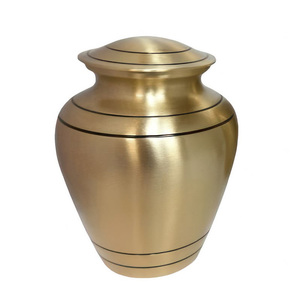 Urne funéraire élégante en laiton poli, style américain/européen, écologique, pour cendres d'adultes et d'animaux, cercueil commémoratif personnalisable - Product Image 5