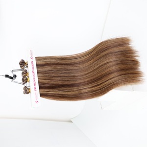 Extensiones de cabello humano Apohairammy Remy, Color Balayage, trama de piel recta, proveedor mayorista de extensiones de cabello de trama Genius - Product Image 4