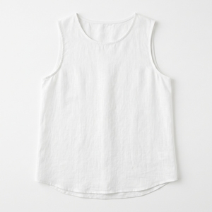 Blusa de Lino Ecológica para Mujer, Estilo Prairie Chic, Sin Mangas, Cuello en V, Corte Holgado, Transpirable, para Uso Diario - Product Image 5