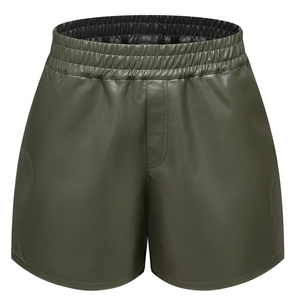 Shorts décontractés respirants et personnalisables de haute qualité, nouvelle tendance, shorts sexy pour femmes, shorts en similicuir à effet froncé - Product Image 4