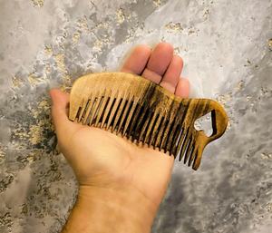 Peine de Madera con Logotipo Personalizado, Peine Desenredante de Madera Natural India para Mujeres y Hombres, Cuidado del Cabello y la Barba, Suministros para Salón - Product Image 4