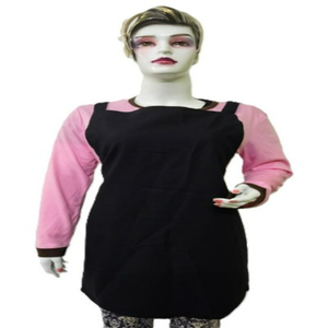 100% Organic Cotton Sleeveless <b>Bib</b> <b>Apron</b> Custom Logo Printed White Classic Style Eco-Friendly High Quality Adjustable Work Suit - Product Image 2