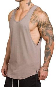 Professional Fitness Stringer <b>Tank</b> <b>Top</b> Men's Dry-Fit Athletic Sleeveless Shirt <b>White</b> Gym Wear for Powerlifting and Crossfit - Product Image 3